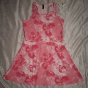 adidas Pink and White Women's Tank Casual Dress SizeM
